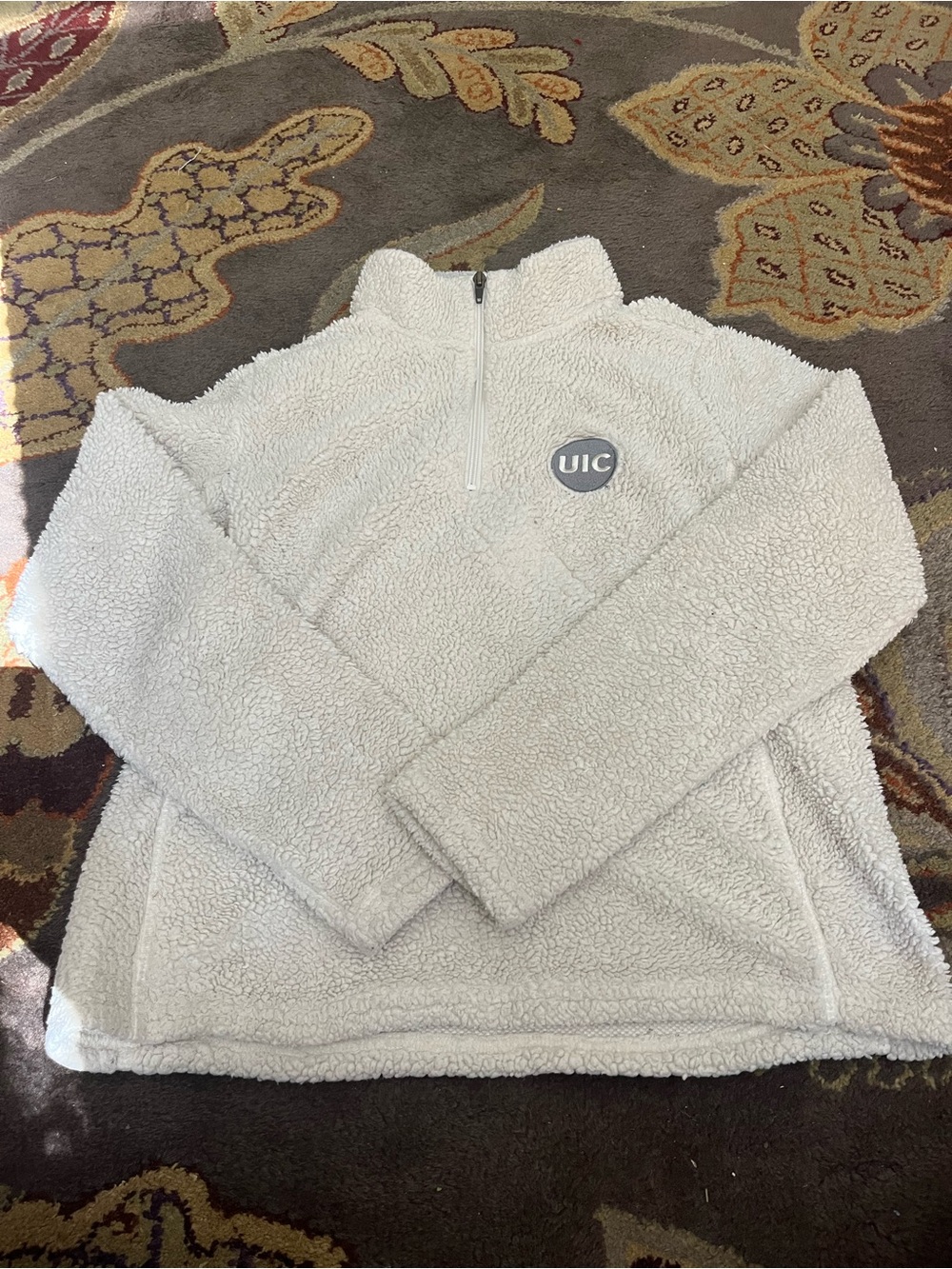 UIC Cream Sherpa Quarter-Zip Jacket